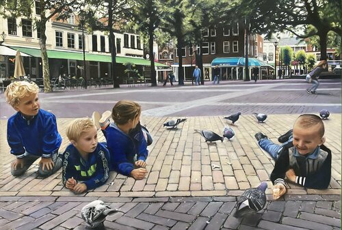 Moments in Zwolle by Dolgor Dugarova, Painting for Sale on Select