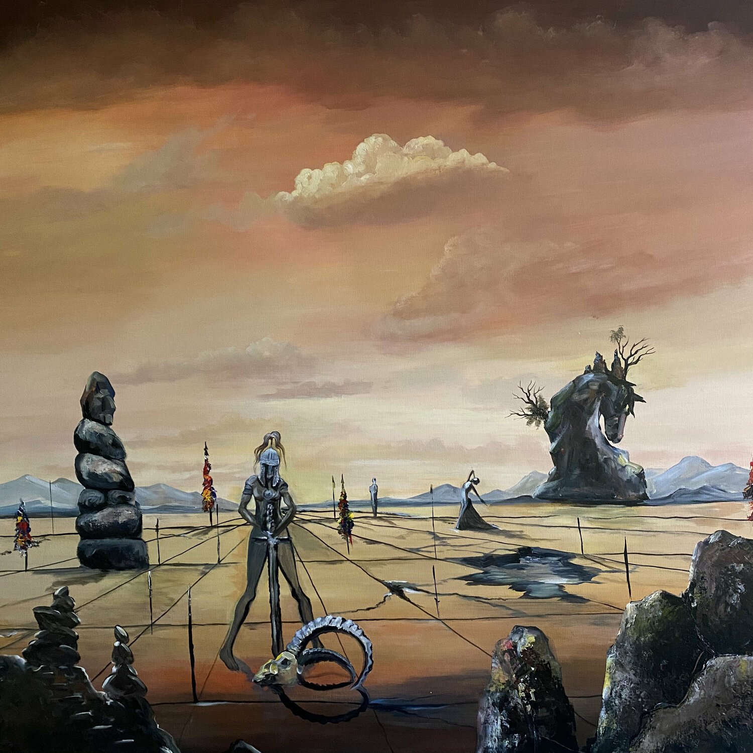 Who killed  the Knight? Dolgor Dugarova Original painting for sale