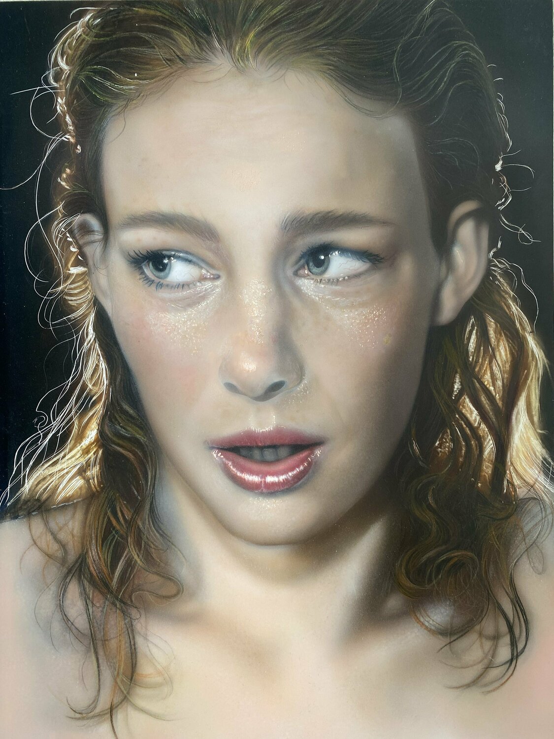 A realistic portrait Dolgor Dugarova Original painting for sale