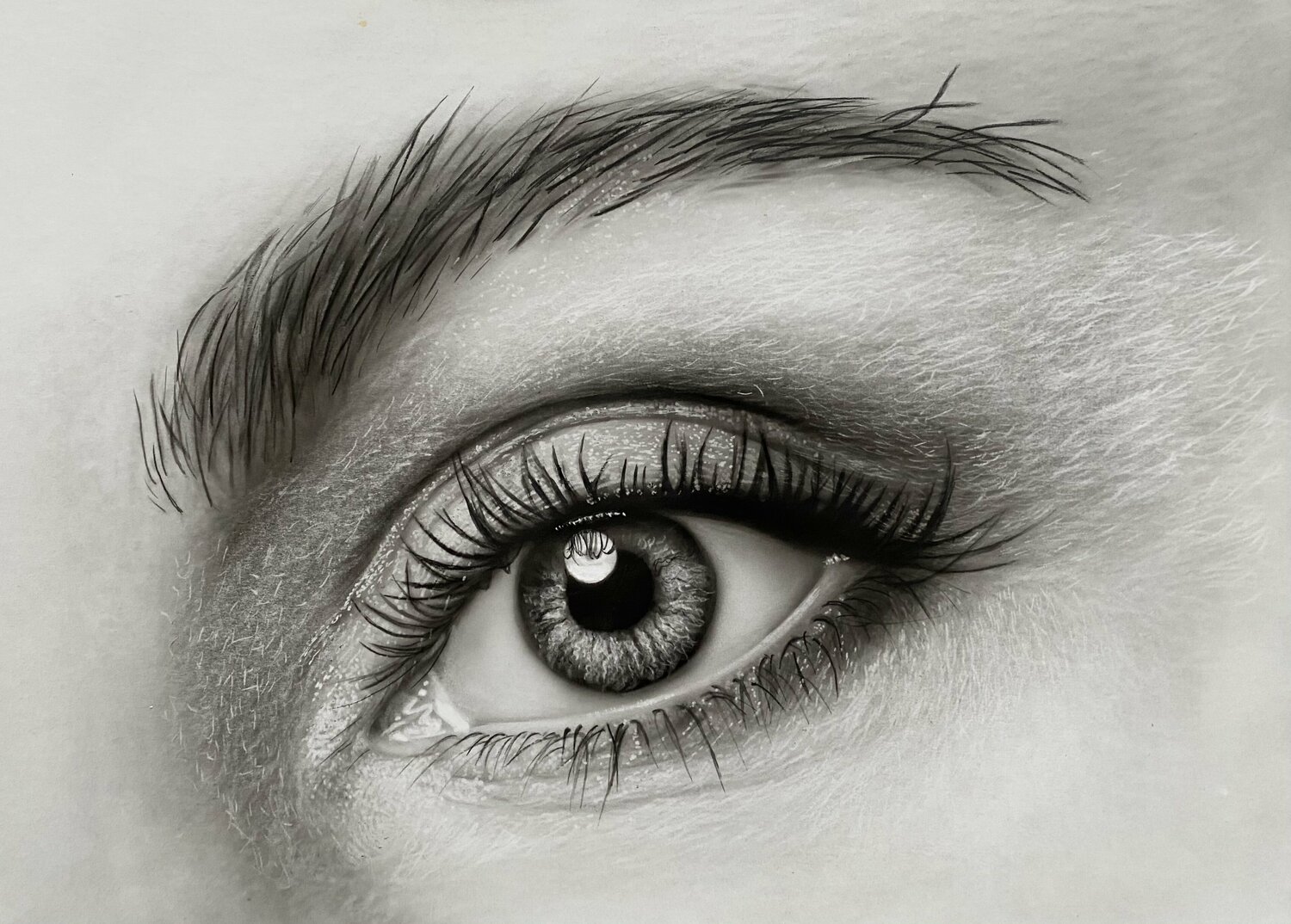 A monochromatic eye Dolgor Dugarova Original painting for sale