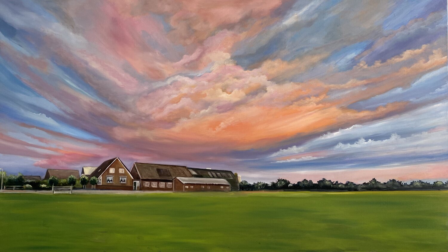 Dusk’s Embrace Dolgor Dugarova Original painting for sale