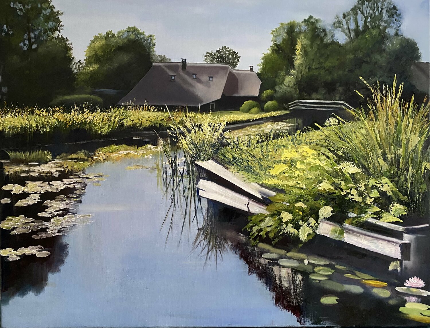 Giethoorn, the Venice of Holland Dolgor Dugarova Original painting for sale