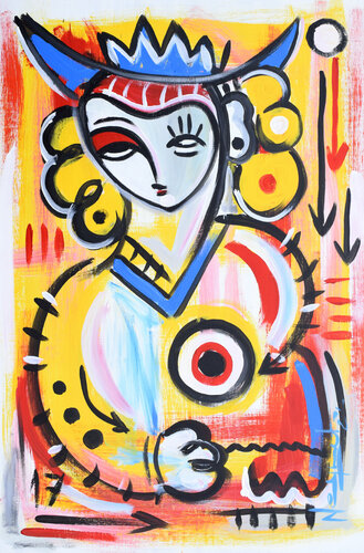 ELLA MIRA DE LEJOS by Néstor Neyret, Painting for Sale on Select