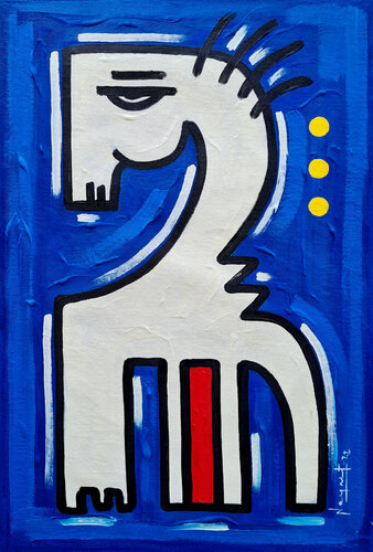 CABALLO BLANCO by Néstor Neyret, Painting for Sale on Select