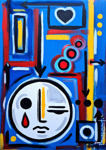 AZUL NOSTALGIA by Néstor Neyret, Painting for Sale on Select