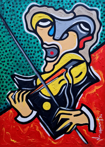 LOS 24 CAPRICHOS DE PAGANINI by Néstor Neyret, Painting for Sale on Select