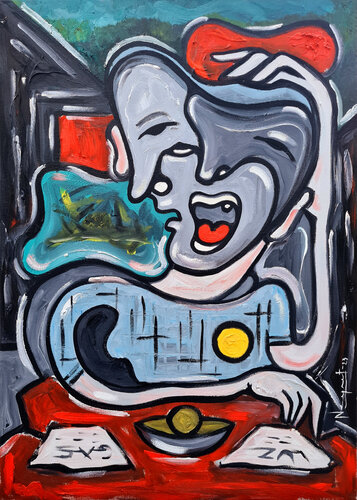 MALDITOS IMPUESTOS by Néstor Neyret, Painting for Sale on Select