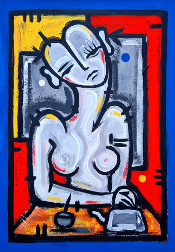 MUJER Y SU ALMA DESNUDA by Néstor Neyret, Painting for Sale on Select