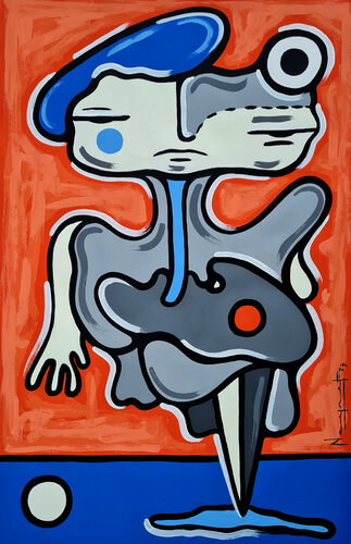 ALIMENTANDO A MI EGO by Néstor Neyret, Painting for Sale on Select
