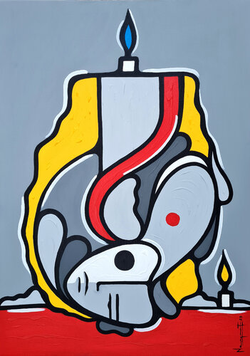 MUERTE Y RESURRECCIÓN DEL ARTISTA by Néstor Neyret, Painting for Sale on Select