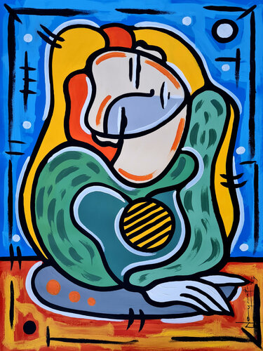 MUJER CORAZÓN DE GUITARRA by Néstor Neyret, Painting for Sale on Select