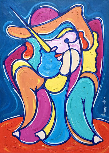 MUJER CON TRES TETAS by Néstor Neyret, Painting for Sale on Select