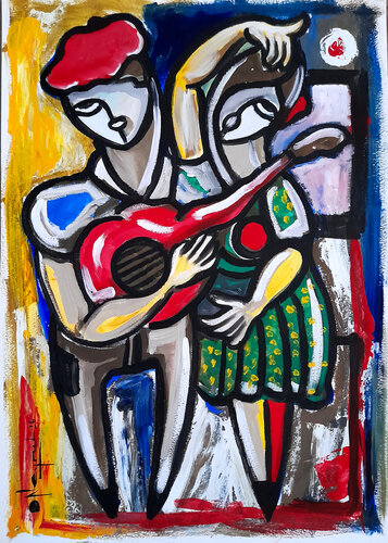 MONSIEUR & MADAME by Néstor Neyret, Painting for Sale on Select