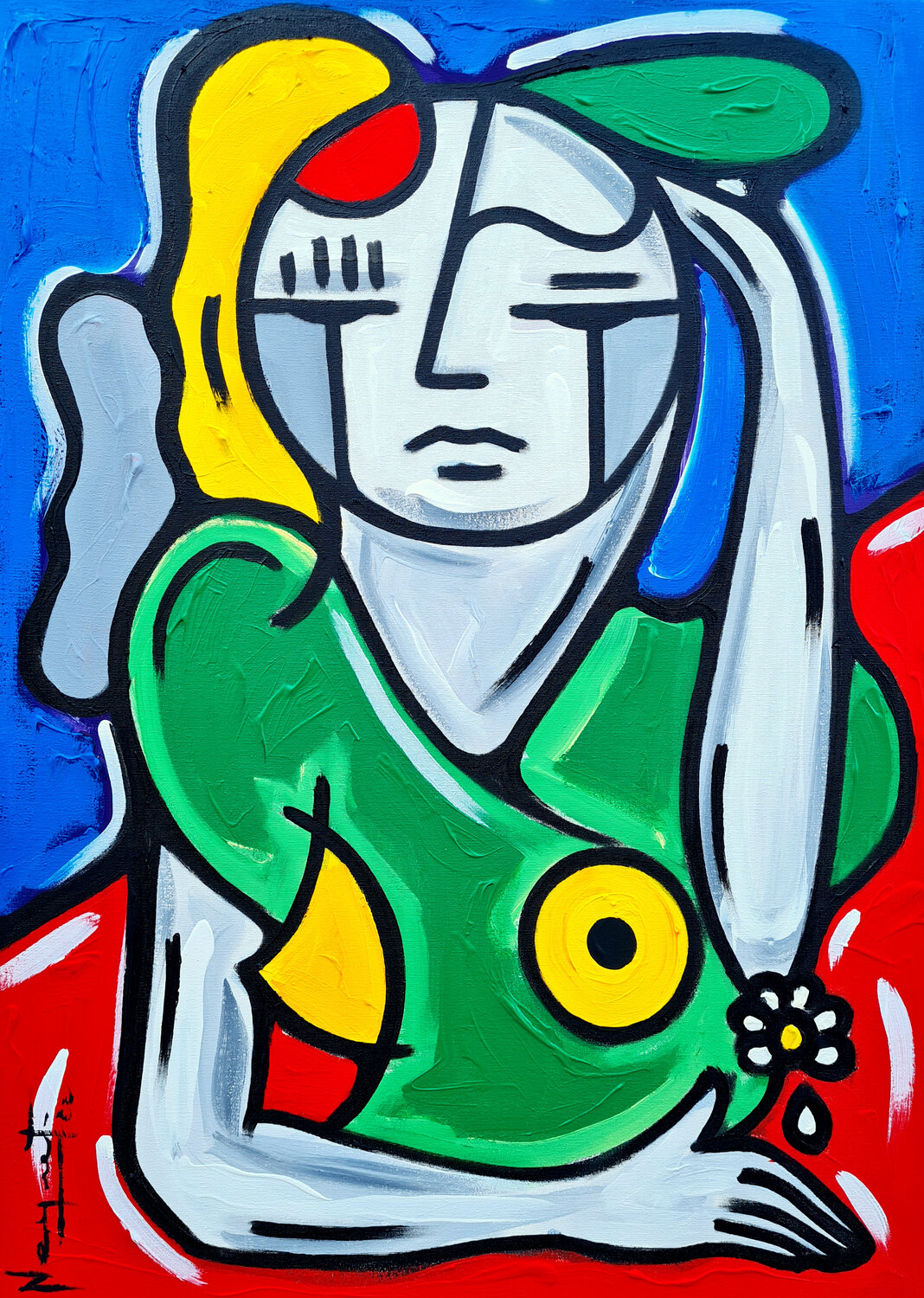 ME QUIERE O NO ME QUIERE Néstor Neyret Original painting for sale