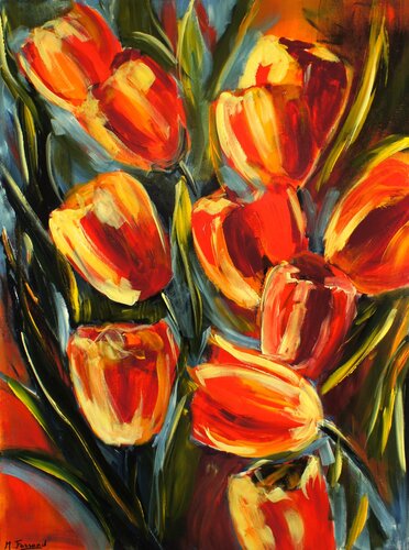 Bouquet fou by Marie Ferrand, Painting for Sale on Select