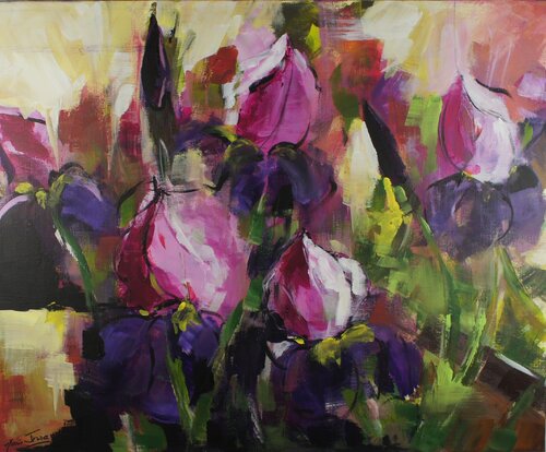 Abstraction irisée by Marie Ferrand, Painting for Sale on Select