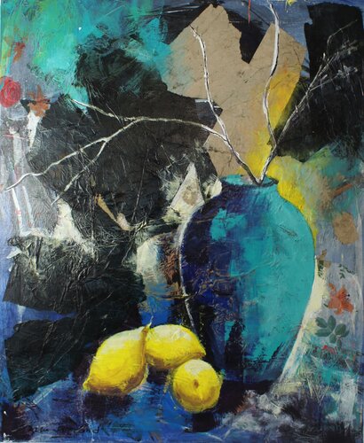 Amphore aux citrons by Marie Ferrand, Painting for Sale on Select