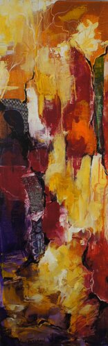 Abstraction verticale by Marie Ferrand, Painting for Sale on Select