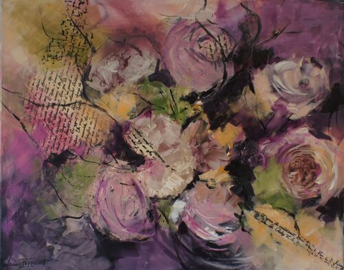 Dites-le avec des fleurs by Marie Ferrand, Painting for Sale on Select