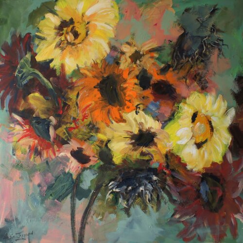 Soleils by Marie Ferrand, Painting for Sale on Select