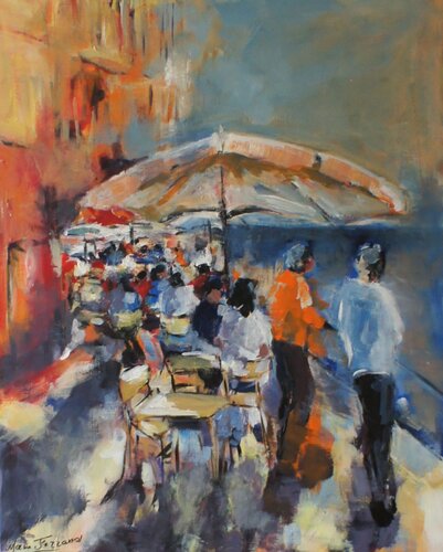Vacances en bord de mer by Marie Ferrand, Painting for Sale on Select