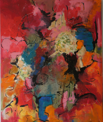 Le jardin des Barbie by Marie Ferrand, Painting for Sale on Select