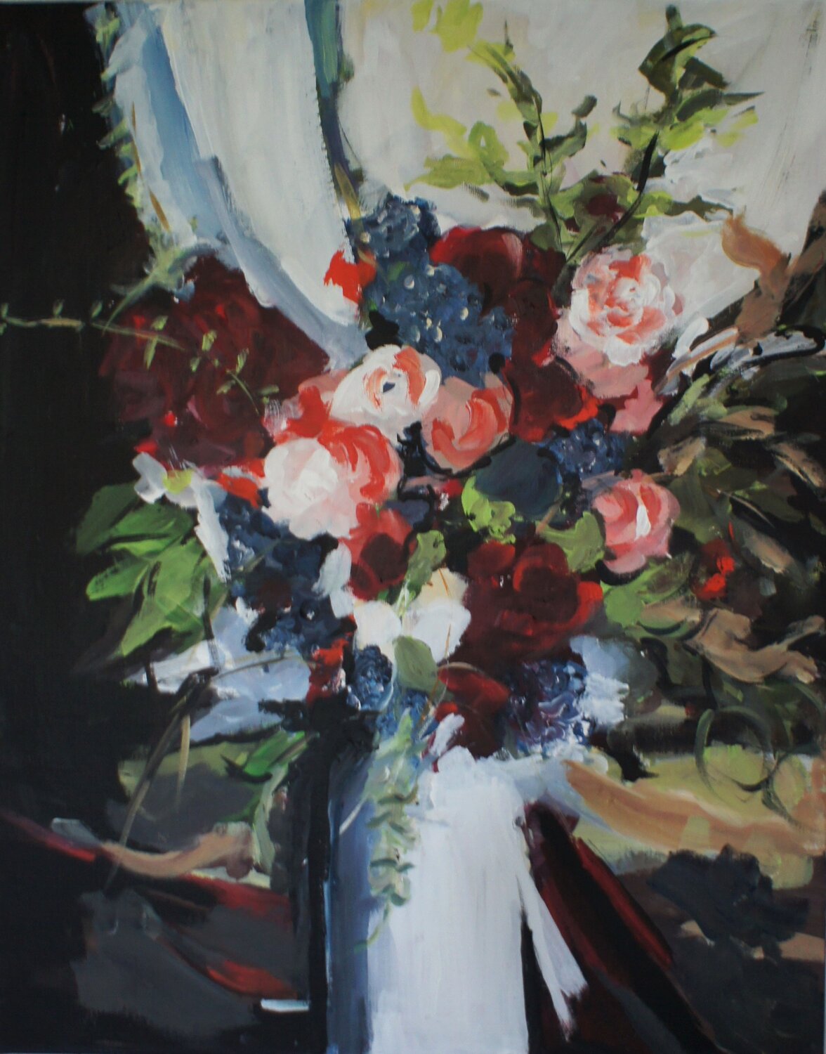 Feu d'artifice Marie Ferrand Original painting for sale