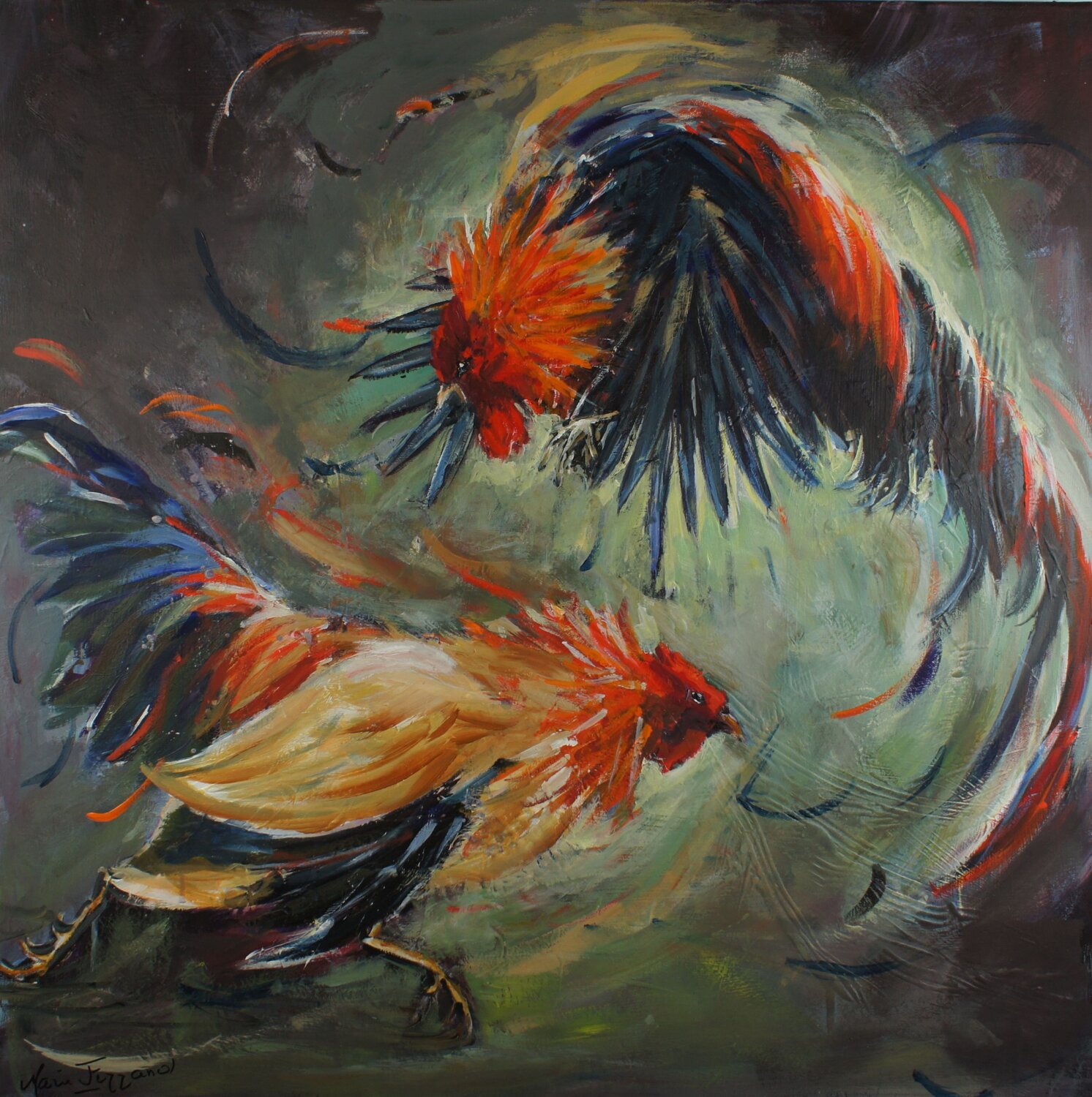 Sauve qui peut ! Marie Ferrand Original painting for sale