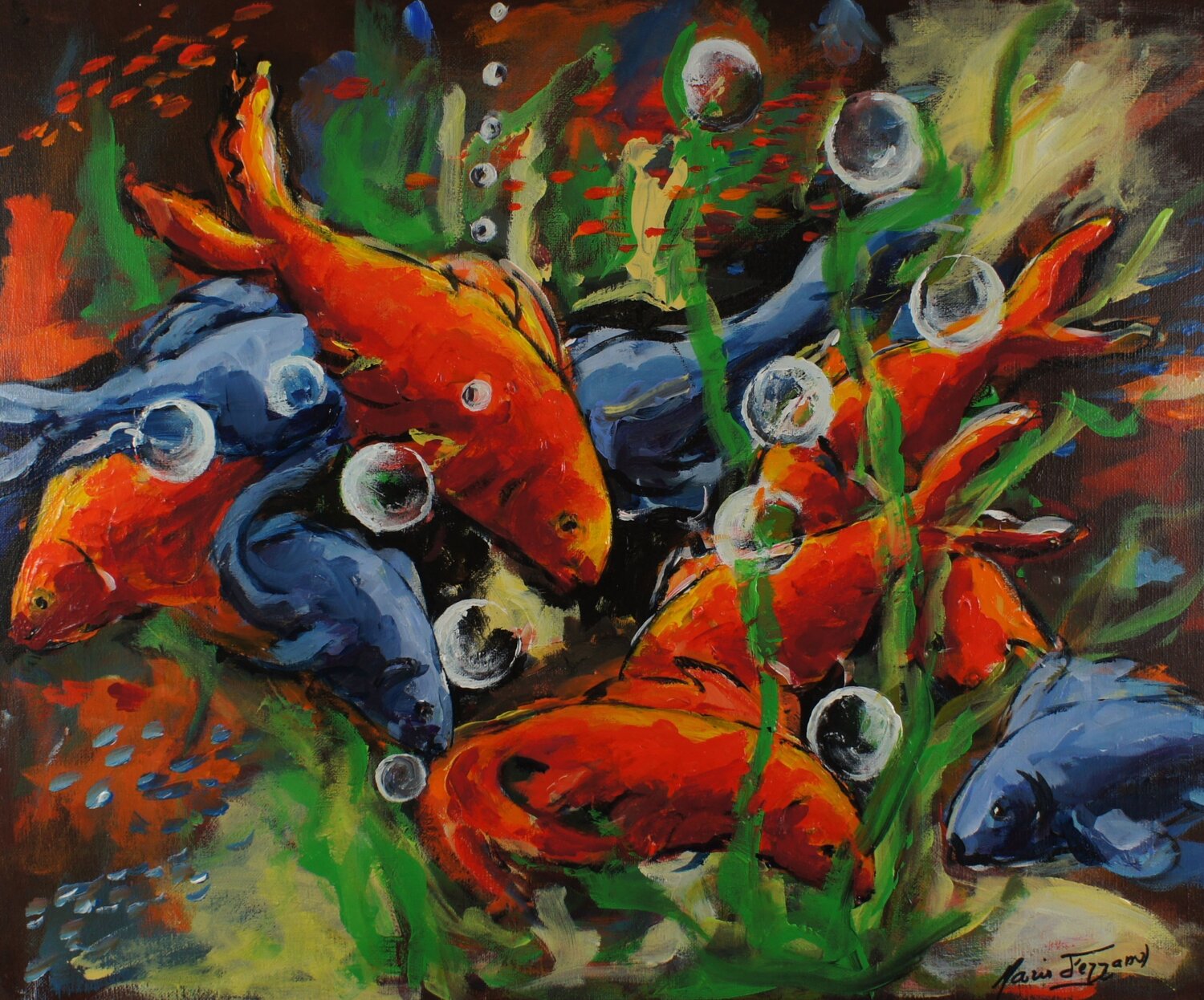 Concilia......bulles Marie Ferrand Original painting for sale