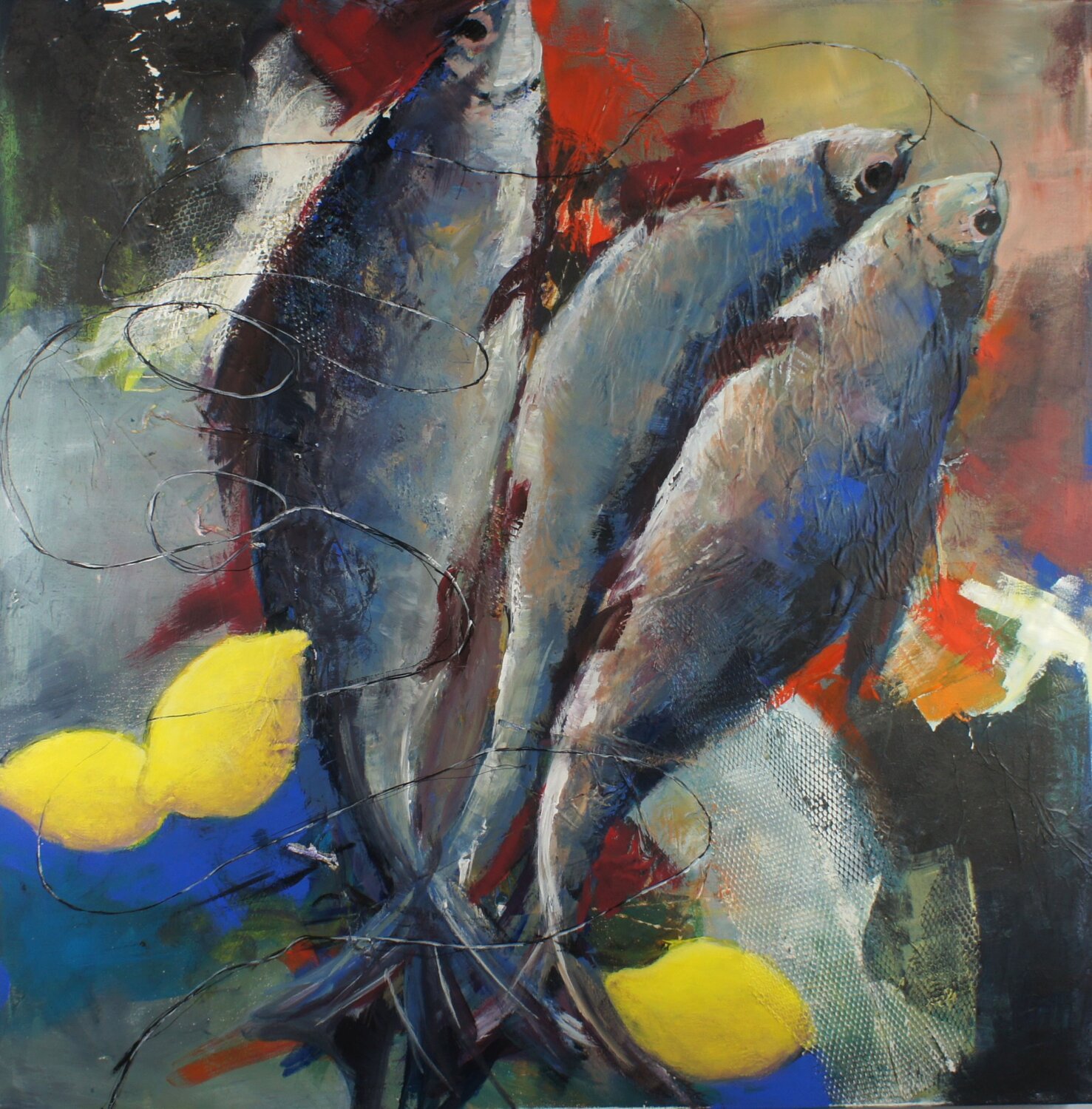 Hameçonnage Marie Ferrand Original painting for sale