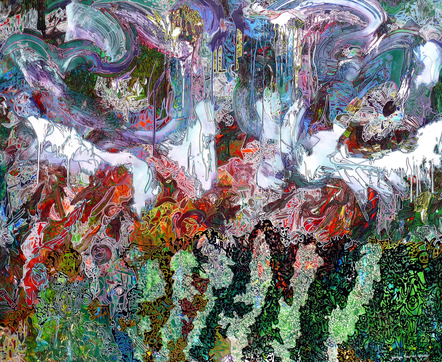 1001 PLAYERS IN THE EVOLUTION OF LIFE. Igor Eugene Prokop Original painting for sale