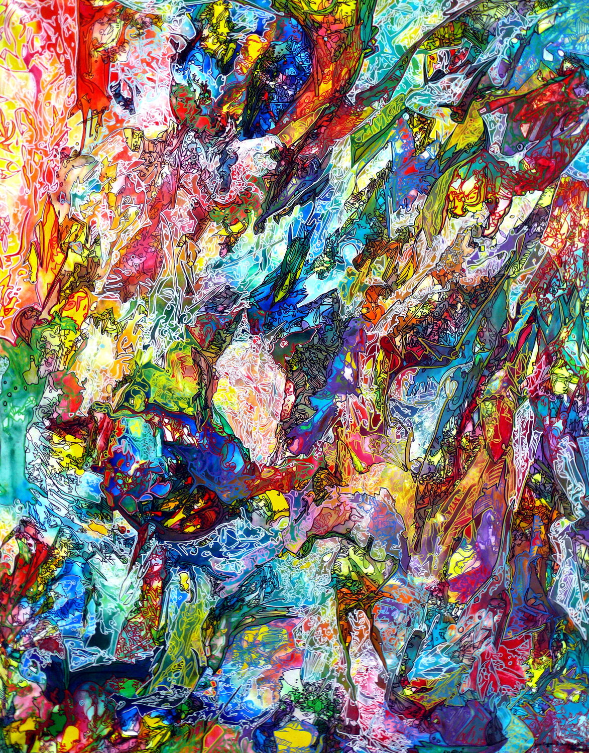 THE AGE OF SURVIVAL PATTERNS Igor Eugene Prokop Original painting for sale