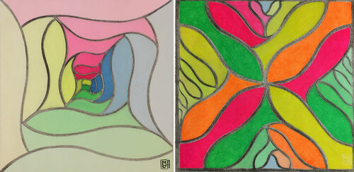 Op I I + Op I I Caleidoscopic by Maryda Geraci, Painting for Sale on Select