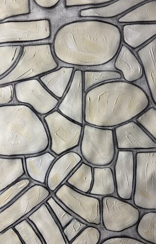 Path in white by Maryda Geraci, Painting for Sale on Select