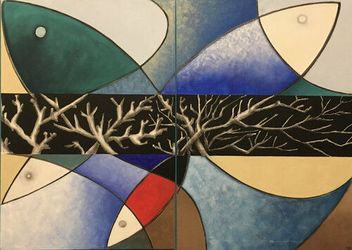Metamorfosi - Dittico by Maryda Geraci, Painting for Sale on Select