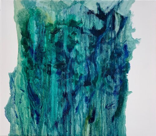 Blue forest by Karina Yacoubian, Painting for Sale on Select