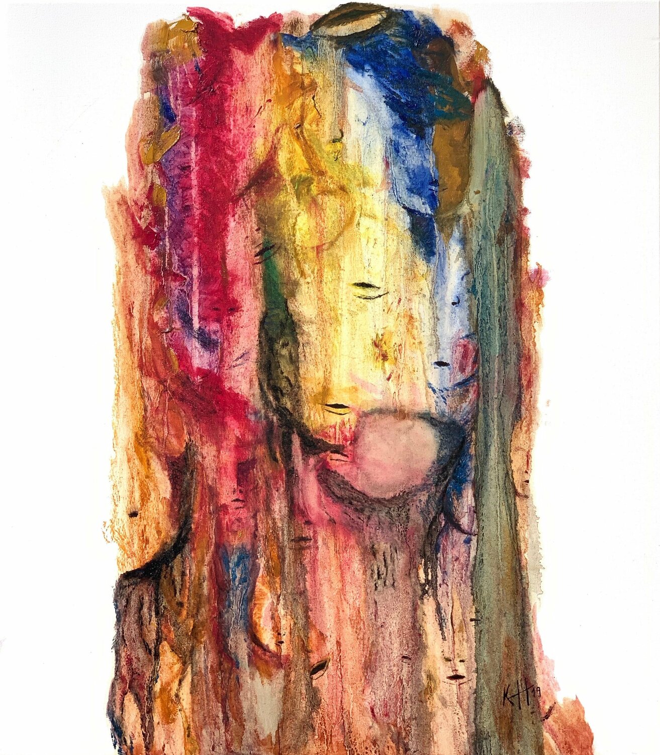 The five theories in motion Karina Yacoubian Original painting for sale