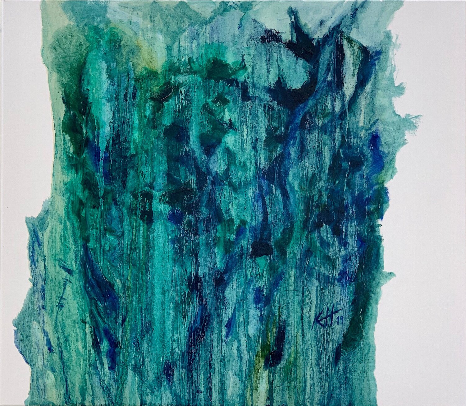 Blue forest Karina Yacoubian Original painting for sale