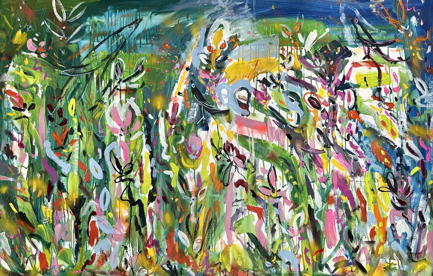 Pitter Patter Raindrops Samantha Redfern Original painting for sale