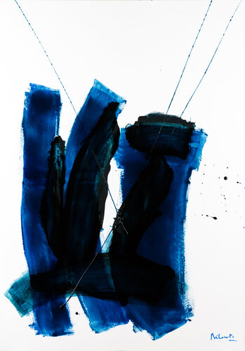 L'ombra del Blu - omaggio a Ennio Flaiano by Stefano Di Loreto, Painting for Sale on Select