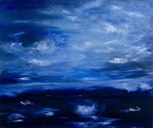 dove il blu respira by BEATA KOZAK, Painting for Sale on Select