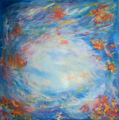 butto i petali al vento by BEATA KOZAK, Painting for Sale on Select