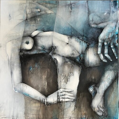 Volando sobre los sueños de una noche azul by Ale Feijó, Drawing for Sale on Select