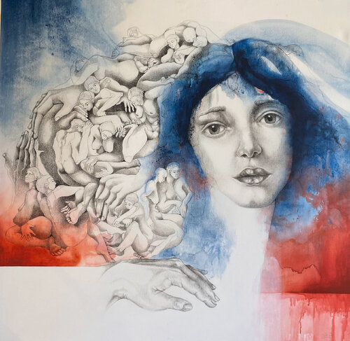 Habitantes de mi mente by Ale Feijó, Drawing for Sale on Select