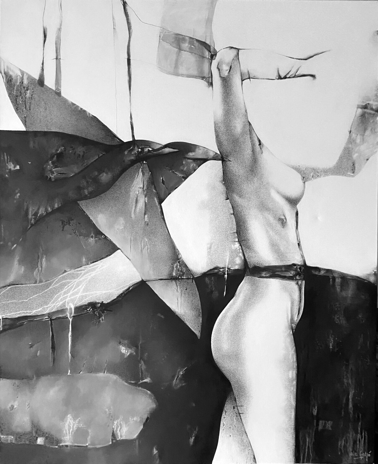 El Desierto Ale Feijó Drawing for sale