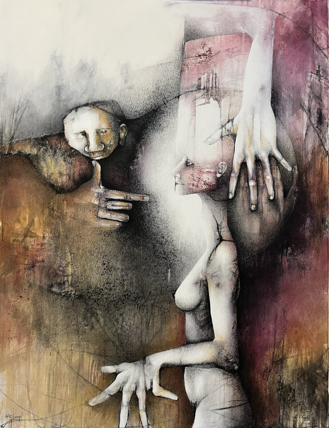 El aura Ale Feijó Drawing for sale