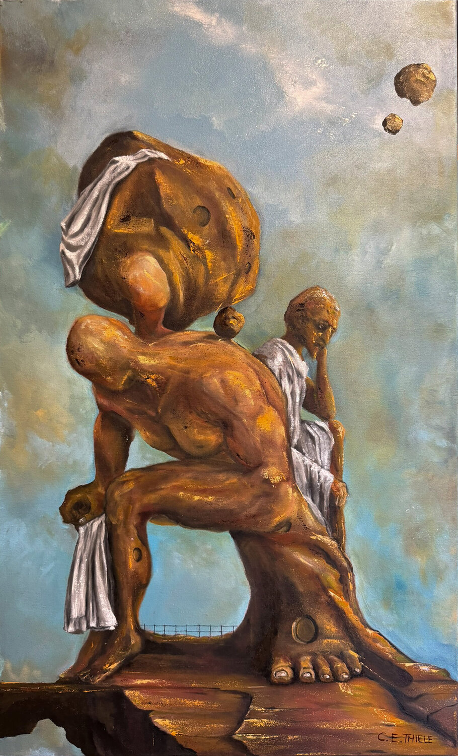 Der Traum des Sisyphos Carola E. Thiele Original painting for sale
