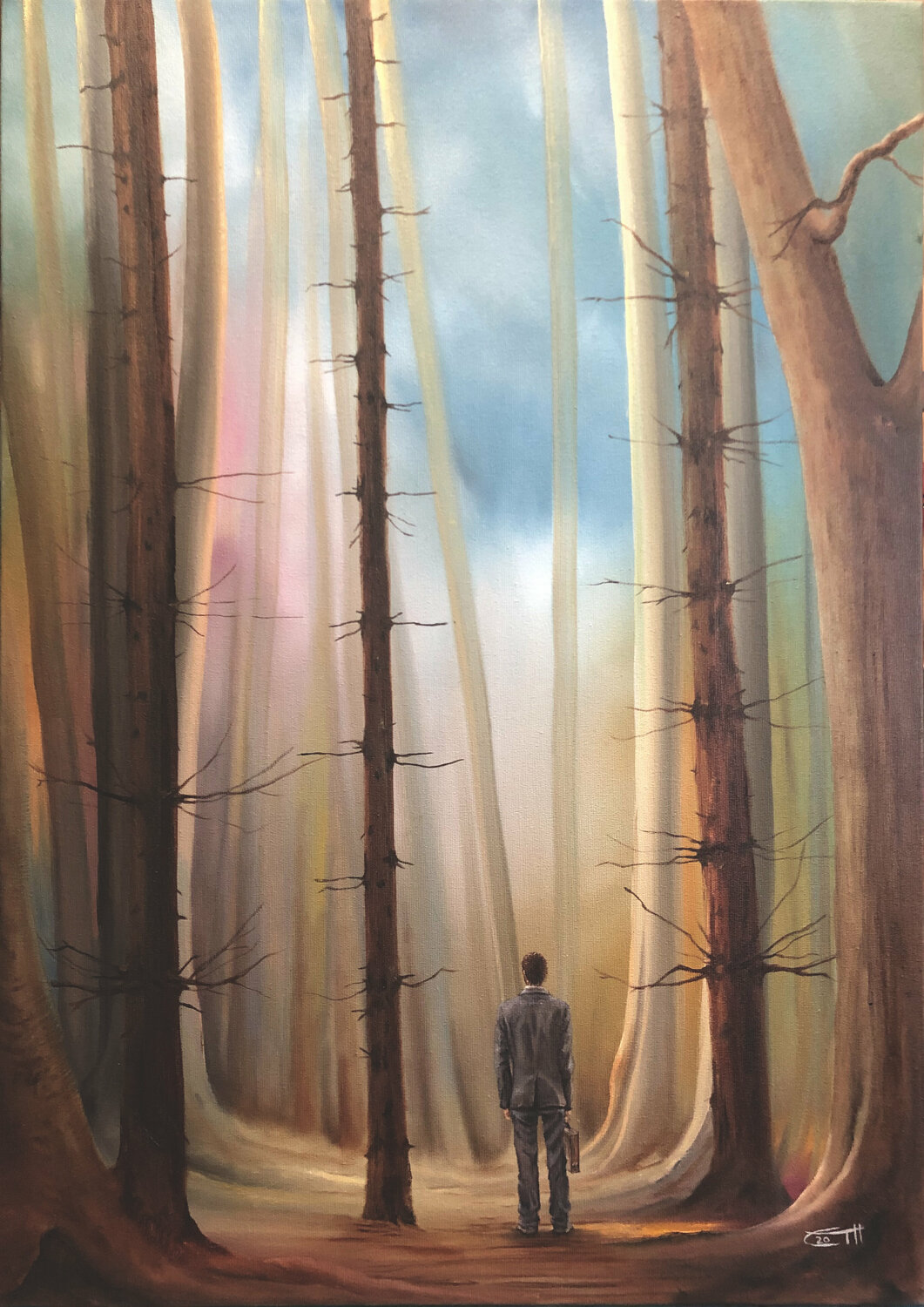 Der Diplomat---Serie Zeit im Wald Carola E. Thiele Original painting for sale