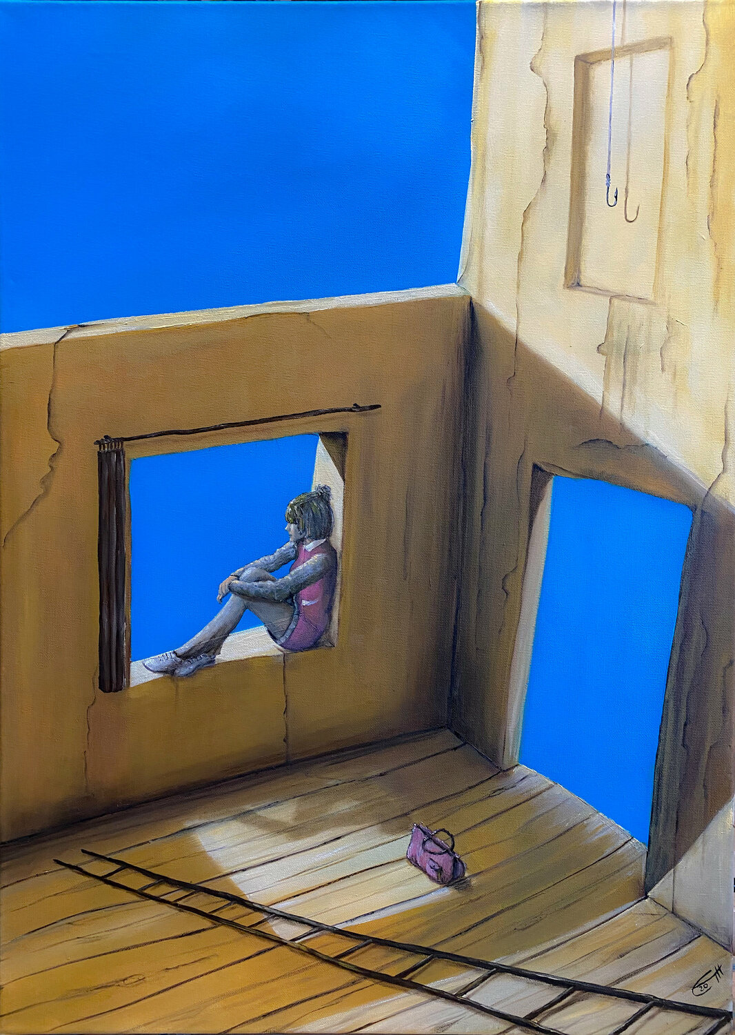Warten Carola E. Thiele Original painting for sale