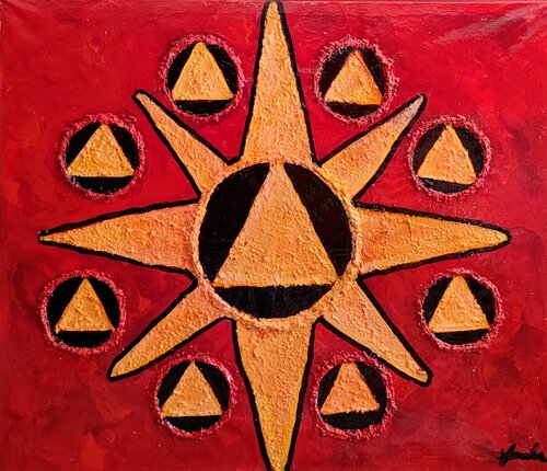 The Triangle and the Rose by Juan Varela, Painting for Sale on Select